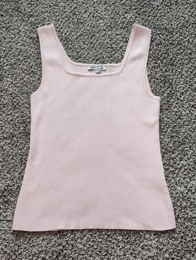 Pink Square-Neck Tank Top - Women's
